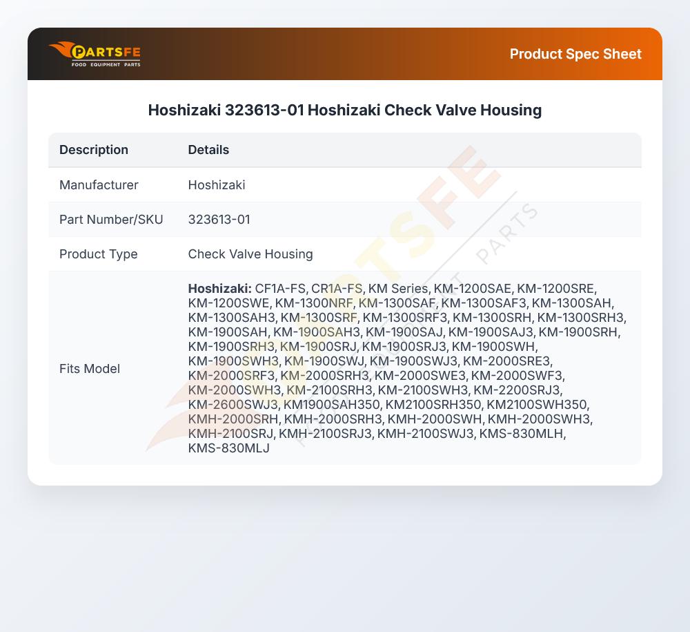 Hoshizaki 323613-01 Housing Drain Valve