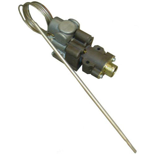 ROYAL RANGE 4421 Oven Thermostat W/ By-Pass ADJ Top & Gas Inlet Down Bulb 3/16" X 11-3/16" 500&deg;F 48" Cap