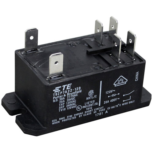 Hobart 00-87714-42-1 Dishwasher Relay W/ 6 Tab Terminals, 120V