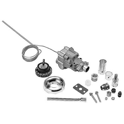 Garland GL1086700 Oven Thermostat Kit 48"Capillary 250&deg;F-550&deg;F BULB 3/16" X 11-5/8", 0 DEG Rotation BJWA Style  W/dial, Bezel, Stem, Adapters, Gasket, Screws, Temperature