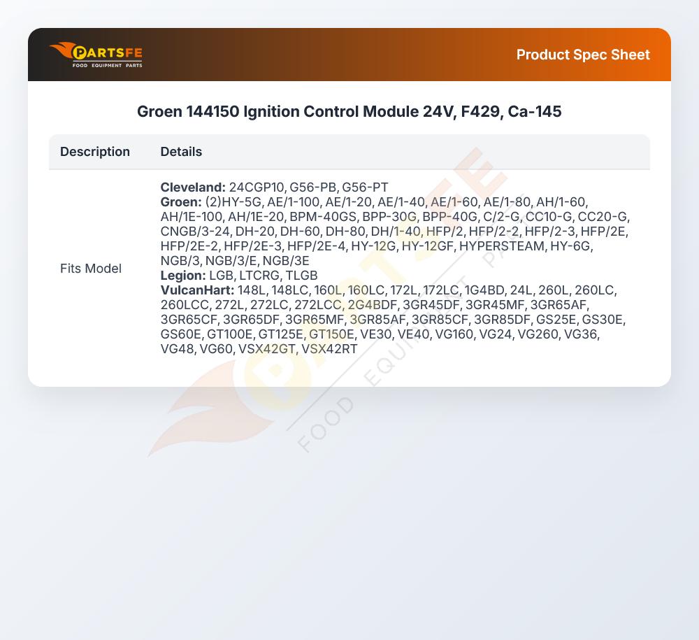 Groen 144150 Ignition Module