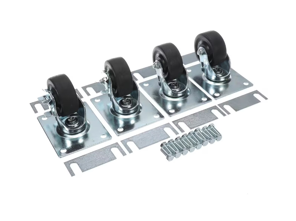 True 808942 Caster Kit W/Hardware 3" 2 W/Brake & 2 Without Swivel Plate Set of 4