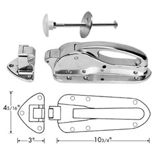 Premco 101F6-3/4 Latch , Chrome,W/Fl strike/Ir