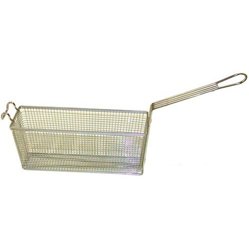 P36073L Triple Fryer Basket with Front Hook, Archer Wire, 13 1/4"L X 4 1/4"W X 5 1/2"H