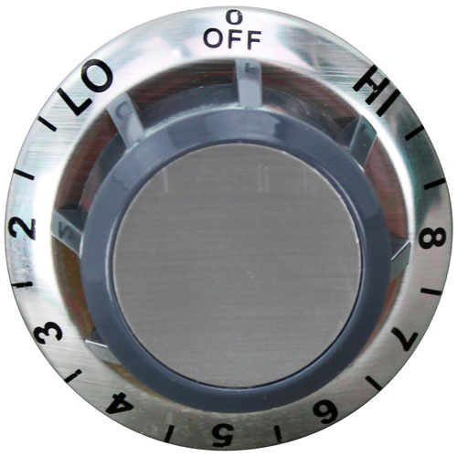 Wells 50577 Food Warmer Knob ,2-3/8" DIA, Off-Hi-8-2-Lo