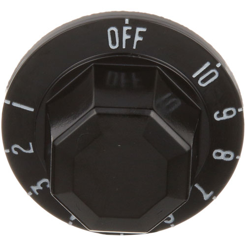 Vulcan Hart 00-836968 Jacketed Kettle Thermostat Dial Knob Black 1&ndash;10/Off
