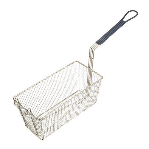 Hobart 410737-1 Twin Size Fryer Basket, 13-1/4 "L X 6-5/8" W X 6" H, Coated Handle