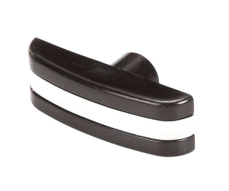 Rankin Delux RDLR-12 Knob W/Chrome Strip Black Pastic 2-1/4" X 3/4"
