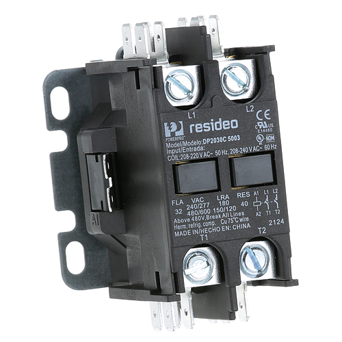 Jackson 5945-109-02-69 2 Poles  2 Poles W/ 1/4" Male Tab Terminals &  1-5/8" MT CTRS, 208/240V