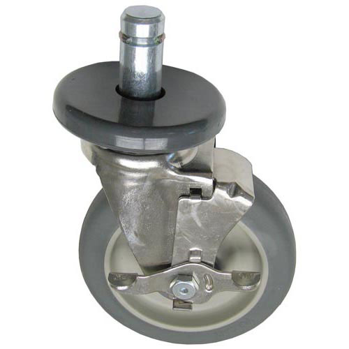 Intermetro 5MPB Stem Caster (W/Brake) 5" Wheel 1" Tubing