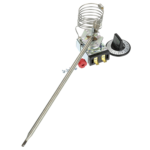 Pitco P5047585 Temperature Control Thermostat  5/16" X 9-15/16" SPST 8" Cap  275&deg;F-375&deg;F Max KX