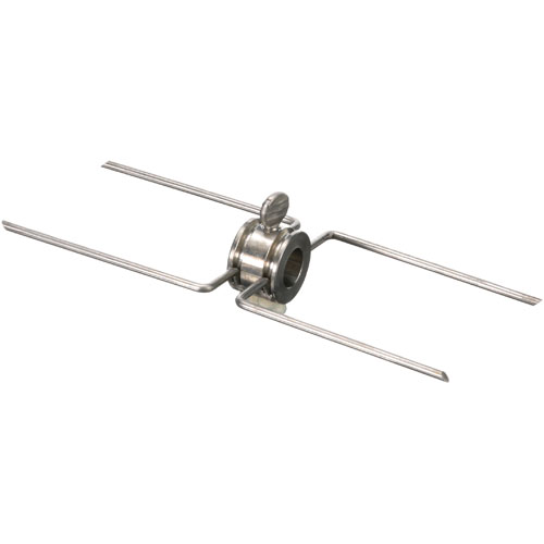 Hickory 185 7.25" S/S Skewer W/ 1/4"-20 Thumbscrew , 3-1/4" Long Prongs