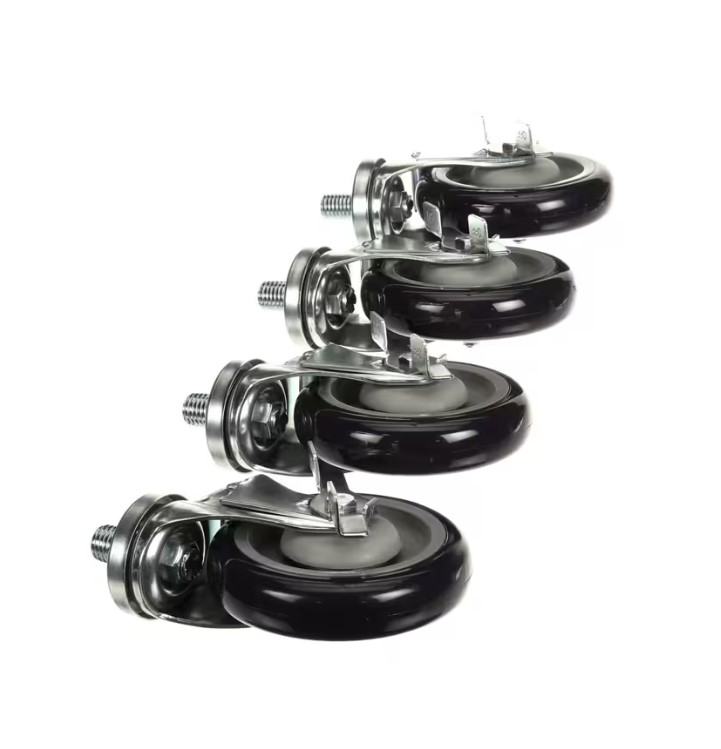 Krowne 28-146S Threaded Stem Caster Swivel W/Brake 5" X 3/4"-10 X 1"