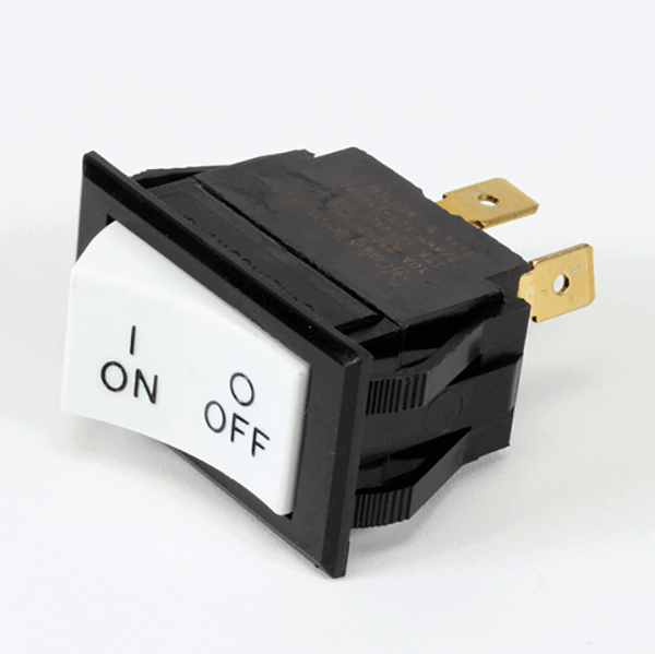 Magikitch'N PP10995 Fryer Rocker Switch SPST White W/Black Body