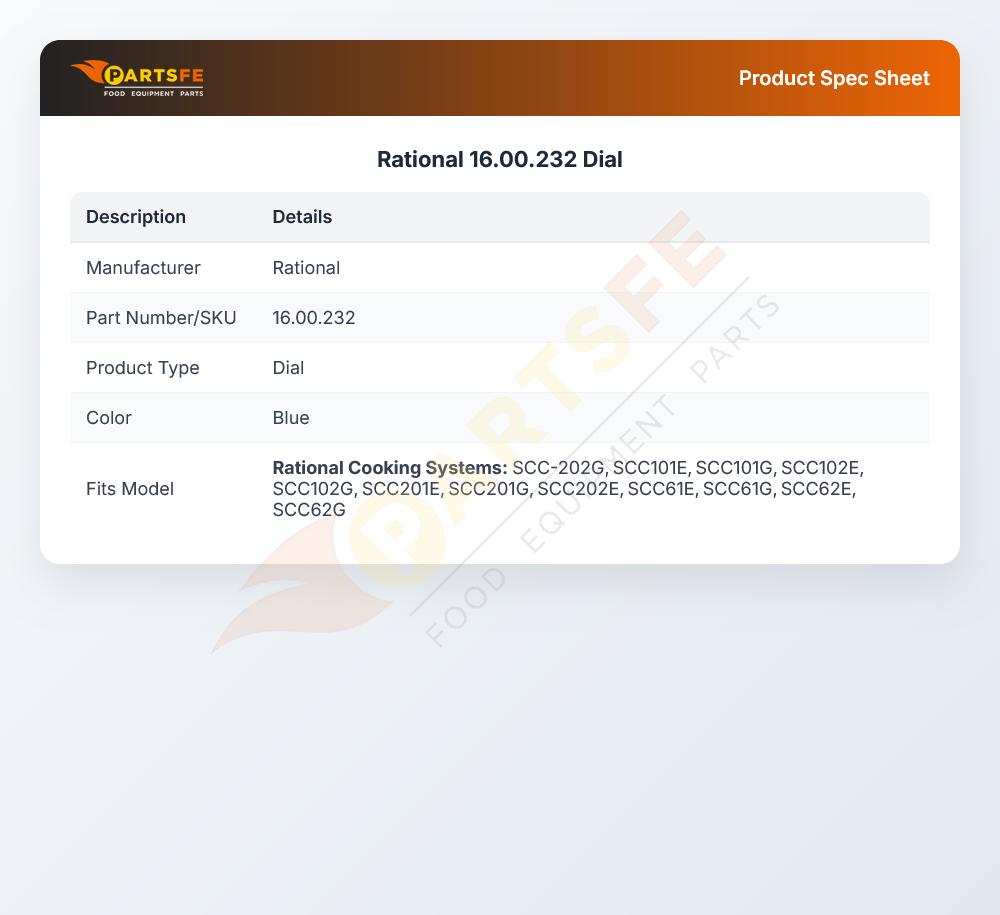 Rational 16.00.232 Dial