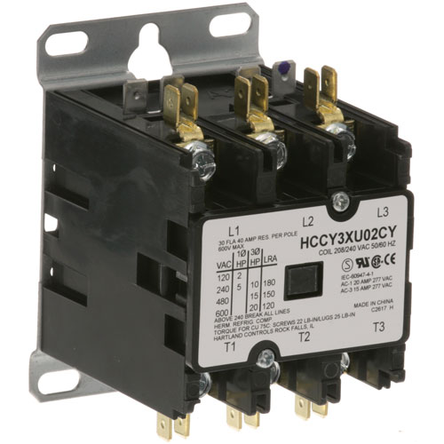 Greenheck T1067 3 Pole Contactor, 208/240V, 30/40A