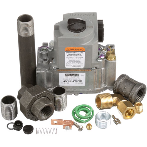 Blodgett 30231 NAT/LP Gas Safety Valve 1/2" W/1/2" X 5" Pipe Nipple 1/2" Union & Coupling 24V