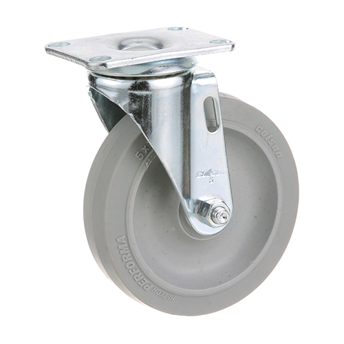 Dynamic Cooking Systems 18022 Plate Mount Caster 5"DIA, 1-1/4" Wide Wheel, No Break