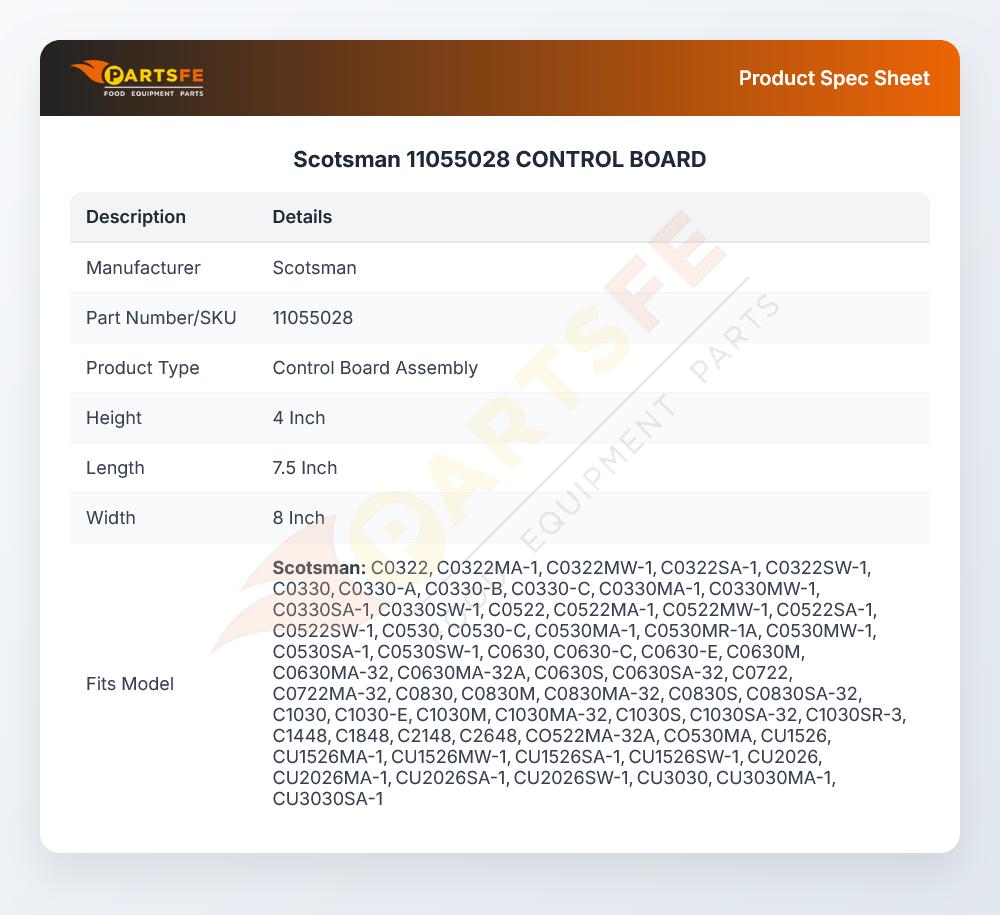Scotsman 11055028 Ice Machine Control Board