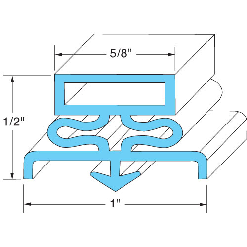 Traulsen SER-37698-00 Door Gasket 29-3/16" X 73-1/2"