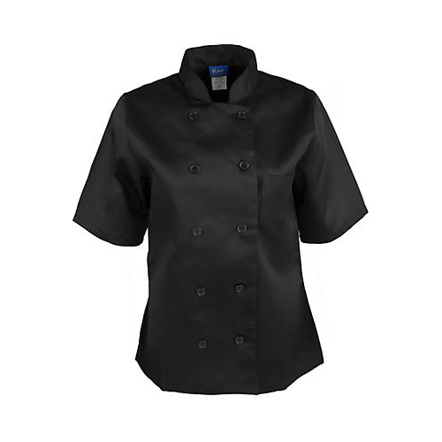Allpoints 1875M Kng M Ladies Chef Coat Black Short Sleeve