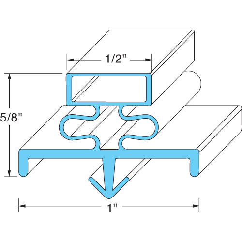Glenco SP691-21 Snap-In Door Gasket ,  25-1/4" X 25-1/2"