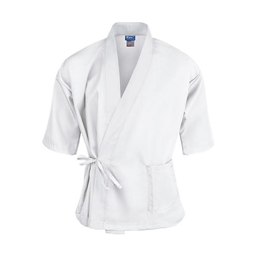 Allpoints 2129WHWHL KNG Lg Sushi Chef Coat White 3/4 Sleeve