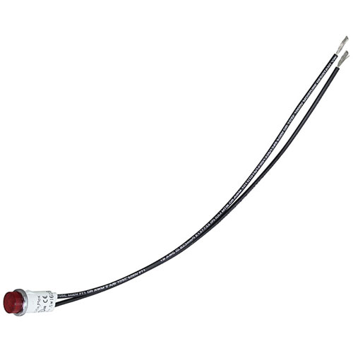 Jackson 59455040218 Red Signal Light W/ Chrome Bezel,1/2" Hole, 250V