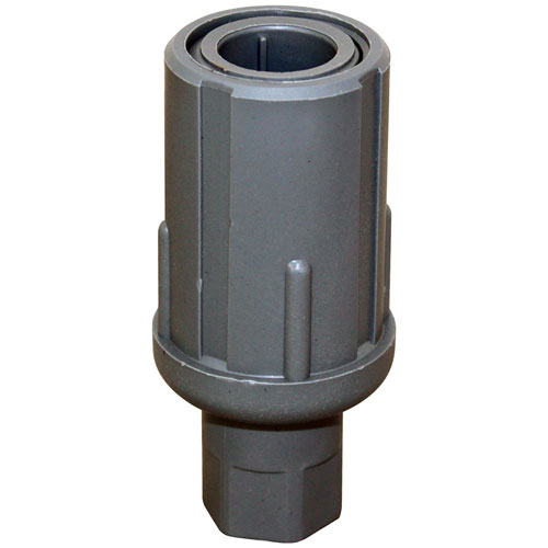 Standard Keil 1010-0801-3447 3.5"-4.5" Gray Plastic Bullet Foot with Hex Base
