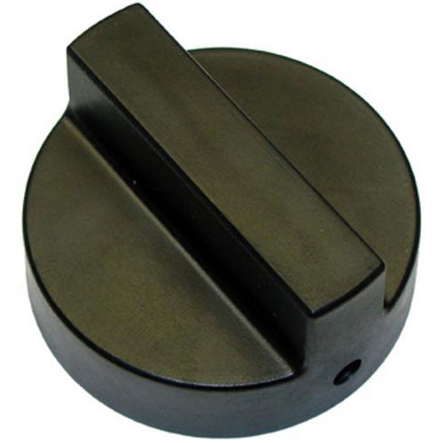 Vulcan Hart 00-420560-00002 Black Pastic Knob 2" DIA, Mount .24", Flat Right or Left With Screw Set