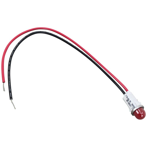 Garland G01296-1 1/2" Red Dome Signal Light W/ 10" Leads