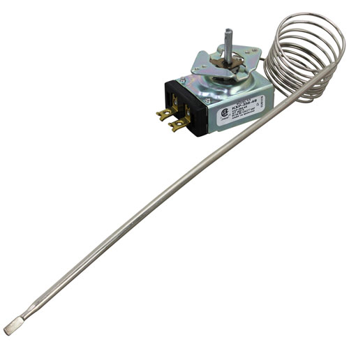 Lang 30402-27 Thermostat W/ Vertical Bracket Flat Down Bulb 3/16" X 11-5/8" 100-450&deg;F 48" Cap