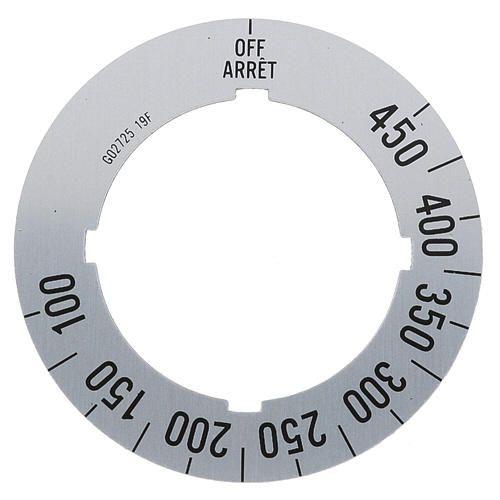 Garland GLG02725-19 Dial Overlay Insert OFF-100-450&deg;F