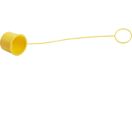 Bradley 107-371 Plastic Eyewash Dust Cap Yellow 6" 1/16"OD