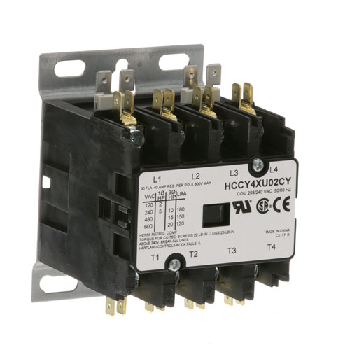 GE/Hobart XNC6X127/346466-12 4 Pole Contactor, 208/240V,30AMP