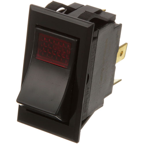 Pitco 60046201 Red Rocker Switch W/1/4" Tabs 7/8" x 1-1/2" 20A/250V SPST