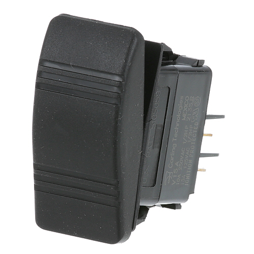 Hamilton Beach 270000100 Rocker Switch Black SPST On/Off 1/4" Tabs